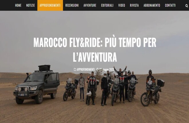MAROCCO FLY&RIDE: RoadBook Magazine scrive di noi! - Rassegna stampa - News